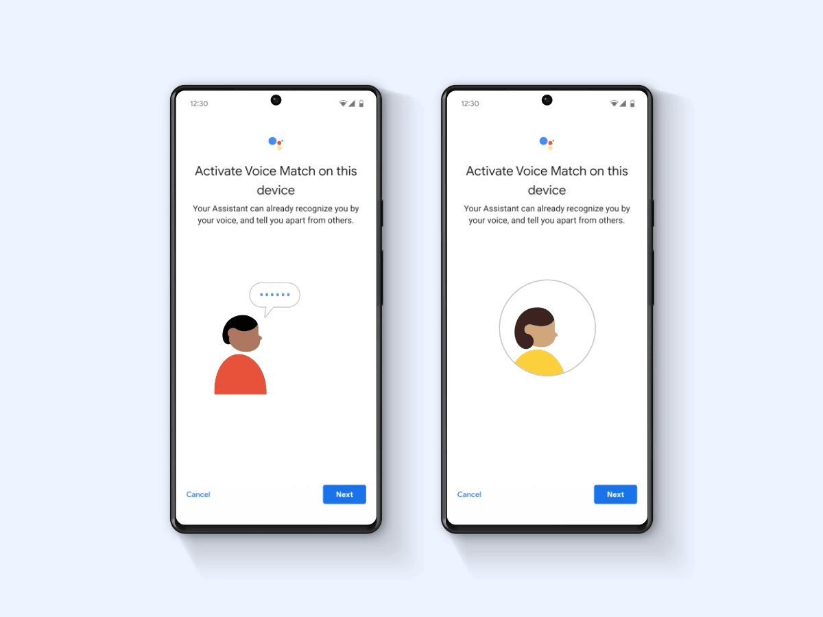 Two Pixel devices showing the final animations side by side.